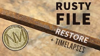 Incredibly Rusty Small File Restoration + Timelapse + 3D Printed Ha...