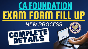 How to Fill CA foundation Exam Form | New Process By ICAI | CA Foundation Exam Form Process