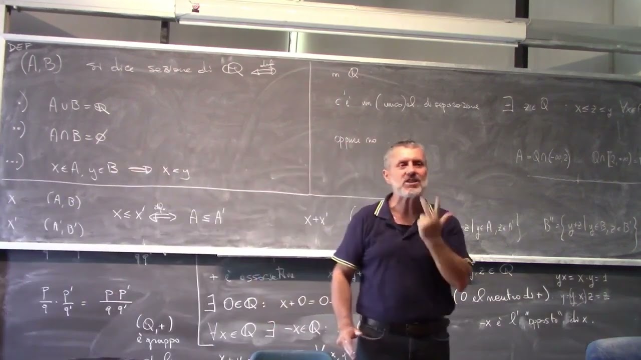 Sezioni di Dedekind - Costruzione dei Numeri Reali