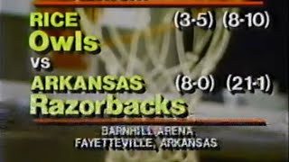 #2 Arkansas vs. Rice 2/2/1991