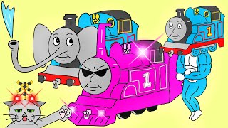 【電車 ふみきり アニメ】こんな きかんしゃ はイヤだ！ What a steam train!