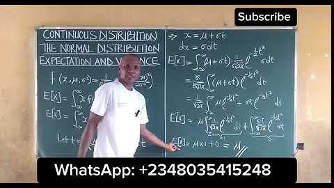 Continuous Distribution: How to find the Expectation of Normal Distribution #continuousdistribution