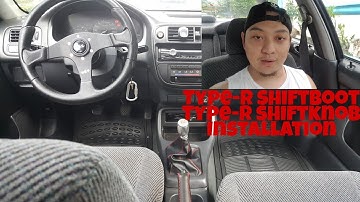 My Honda Civic EK vlog #1 Type R Shiftboot and Knob installation