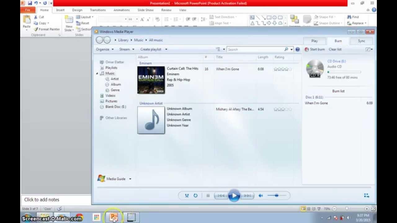How to burn a cd using windows media player youtube