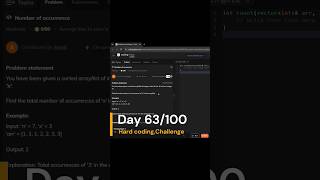 Day 63/100 : Hard coding challenge✨🚀🎯#dsa #coding #100dayschallenge #programming#tech #youtubeshorts