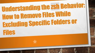 Understanding the zsh Behavior: How to Remove Files While Excluding Specific Folders or Files
