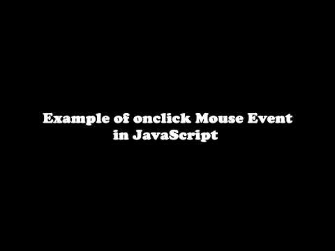 Example of onclick Event in JavaScript