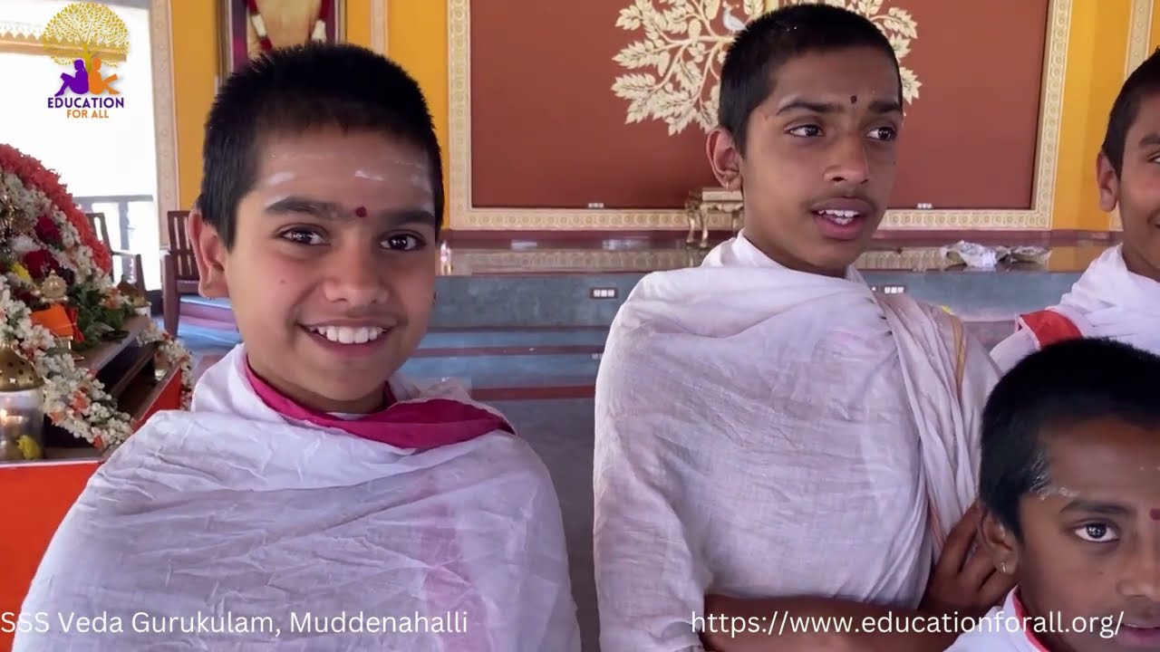 An unique school with Vedic curriculum  These children are keeping alive a 5000 year old tradition