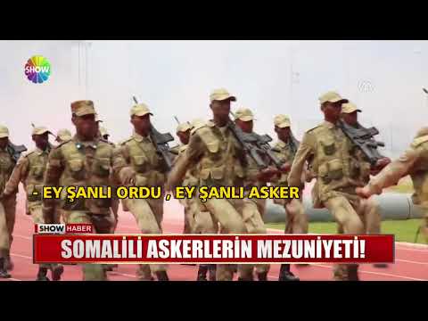 Somalili askerlerin mezuniyeti!