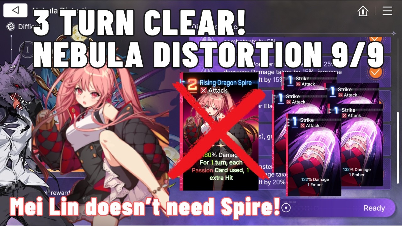 (3 Turn Clear) Nebula Distortion 9/9 Ft Mei Lin, Hugo & Beryl | Chaos Zero Nightmare