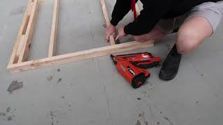 Carpentry Australia - paslode gun use - nailing the top plate to studs.