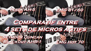 Tesla AH-5 actifs contre EMG 81/60, EMG Hot 70 et Seymour Duncan Blackout AHB-1