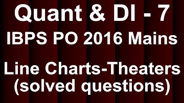DATA INTERPRETATION - LINE CHARTS IBPS 2016 Mains Theaters Question Solved (English)