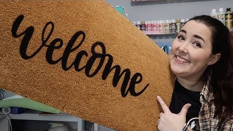 DIY Doormat / How To Make a Doormat Using Flex Seal , Freezer Paper , a Cricut Maker , and an Iron