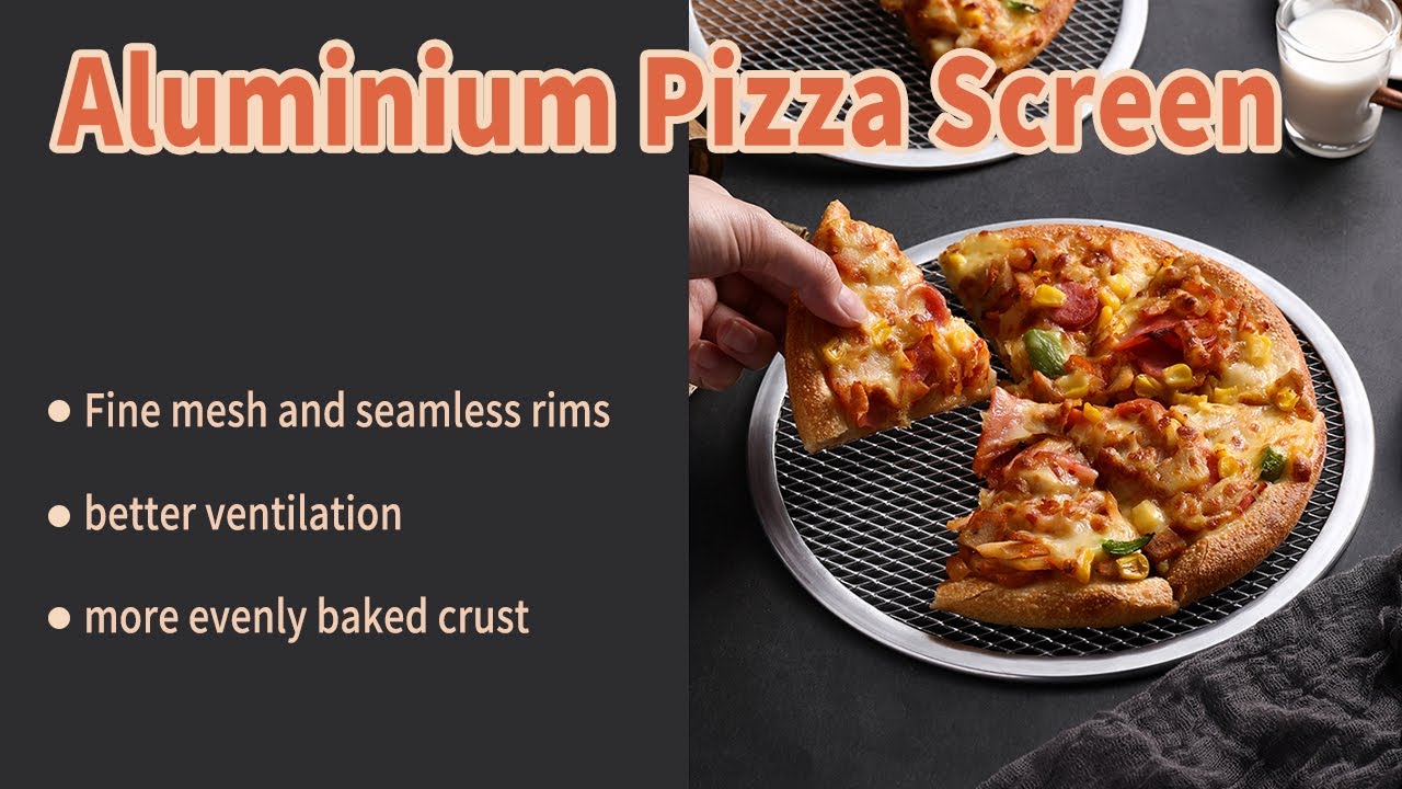 2 Pizzableche Rund 33 Cm, Perforiert & Antihaftbeschichtet – Aus Karbonstahl, Ofenfest