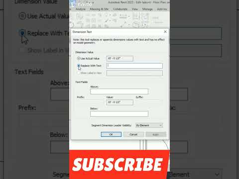 تعديل نص الأبعاد في برنامج       