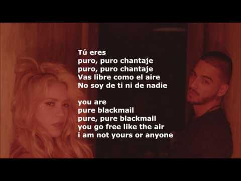 Shakira Ft. Maluma - Chantaje - English Lyrics - Lyrics Spanish English - English Version