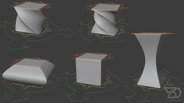 Rigged Default Cube with squeeze and stretch (tutorial link in comment )blender 2.9