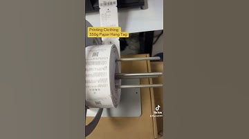 High Speed Printing 350g Clothing Price Hang Tag Roll with Automatic Label Rewinder #barcodeprinter