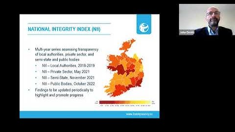 National Integrity Index - Public Bodies 2022