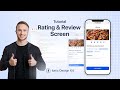 How to create Rating & Review Screen | Ionic Design Kit