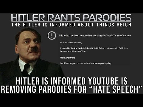 Hitler is informed YouTube is removing parodies for "hate speech"