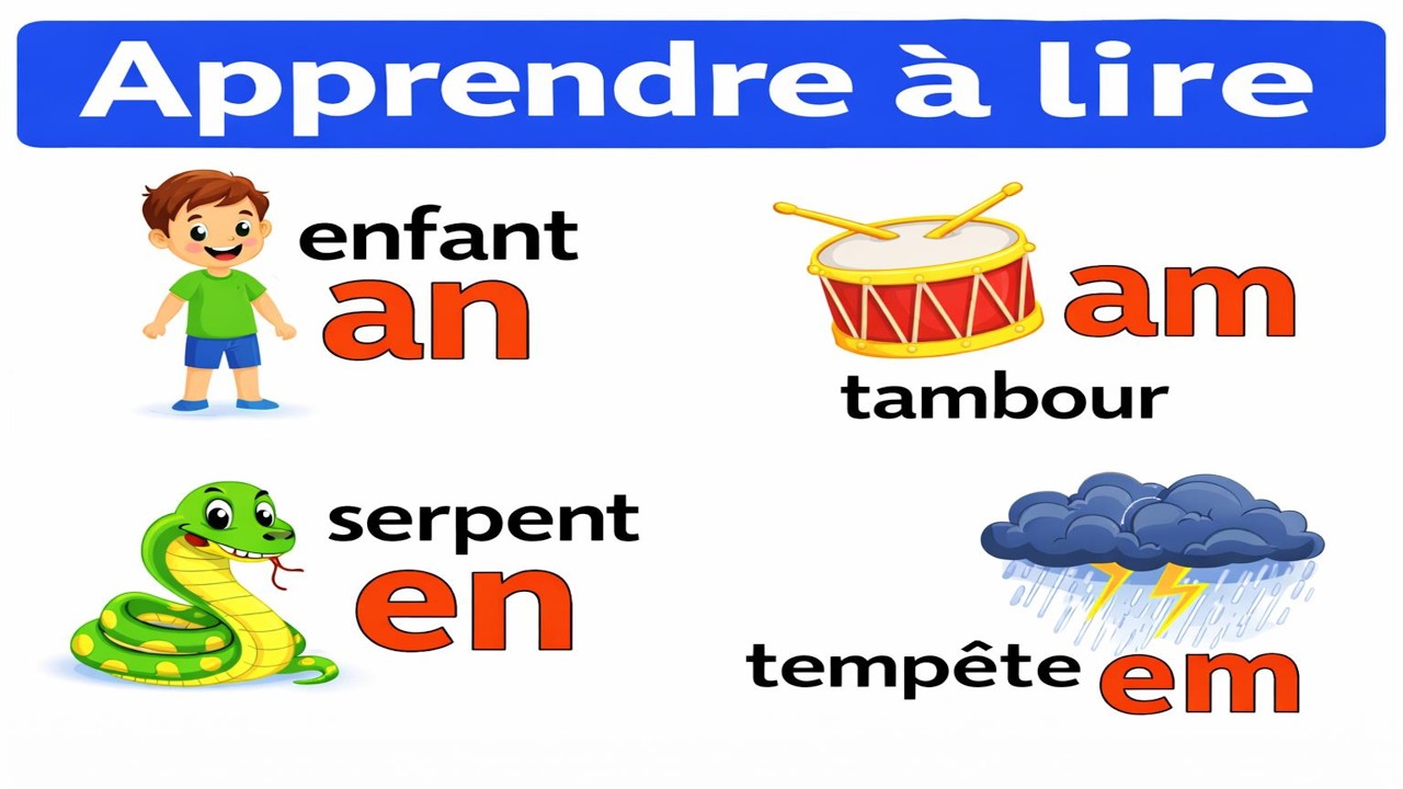 Le son [ɑ̃] : AN, AM, EN, EM en français | Lecture pour débutants - YouTube