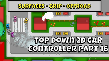 Surface grip - How to create a 2D Arcade Style Top Down Car Controller in Unity tutorial Part 16