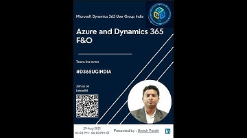 Microsoft Azure in Dynamics 365 FinOps by D365UGIndia via AzureTalks @Umesh Pandit