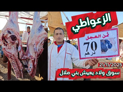 صدق أو لا تصدق لحم البقري 70dh في بني ملال عند جزار الدراويش الزعواطي من سوق ولاد يعيش 21 11 2025