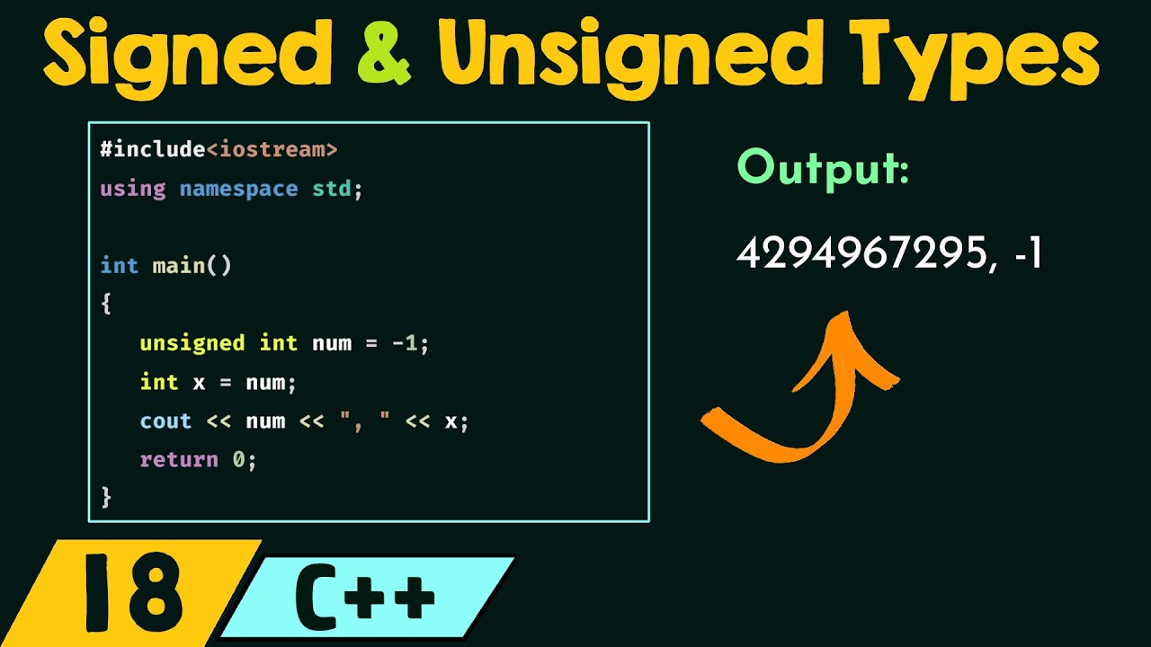unsigned int คือ  Update 2022  Signed and Unsigned Types in C++