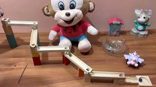 Marble Run Race ☆ HABA Slope  colourful track , plane , mousse , soft toy  #1 | Raahat ToY StorY screenshot 5