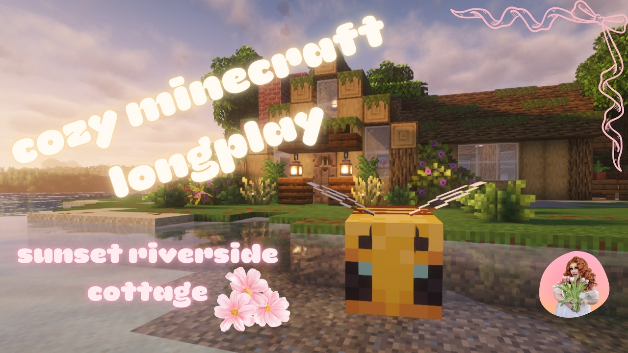 ♡freestyling a cozy riverside home in minecraft!♡ - YouTube