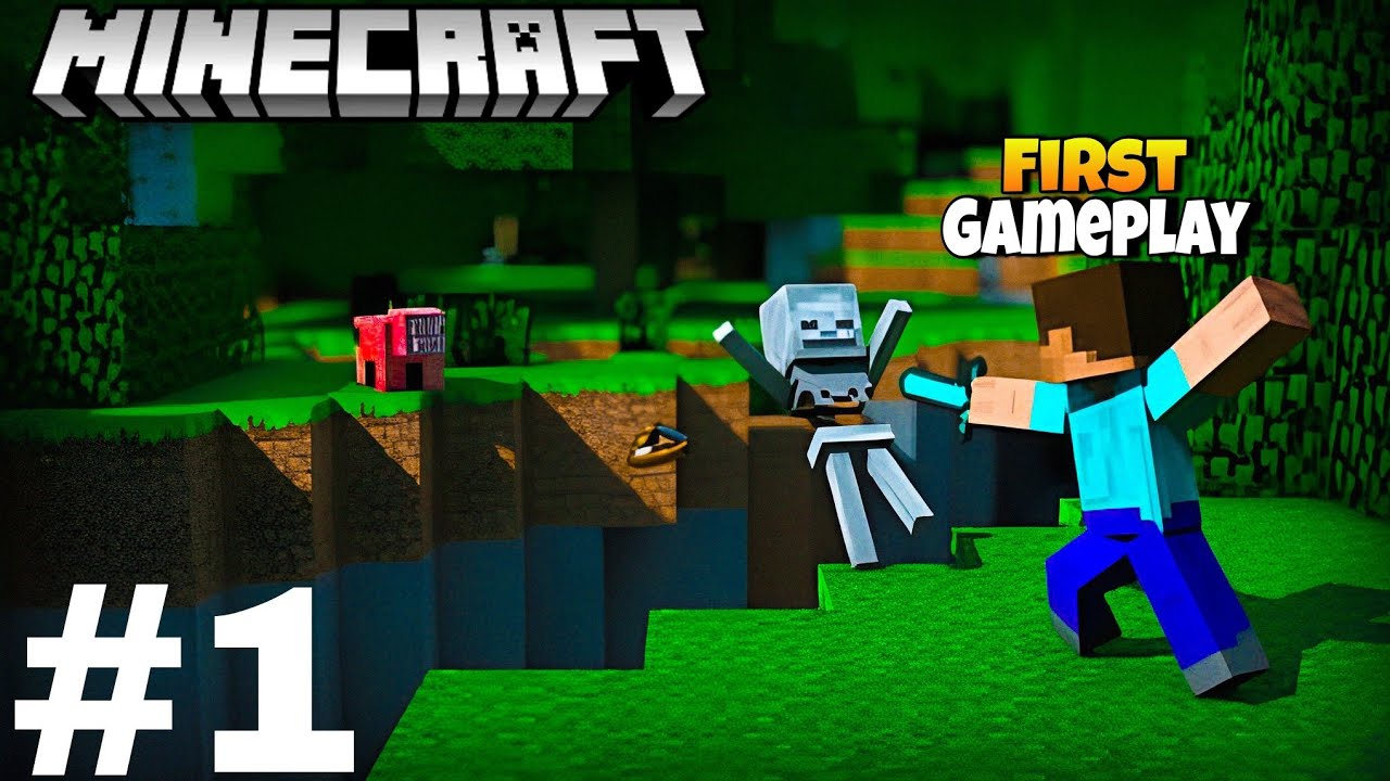 Playing Minecraft for the First Time || Minecraft Gameplay #1 - YouTube