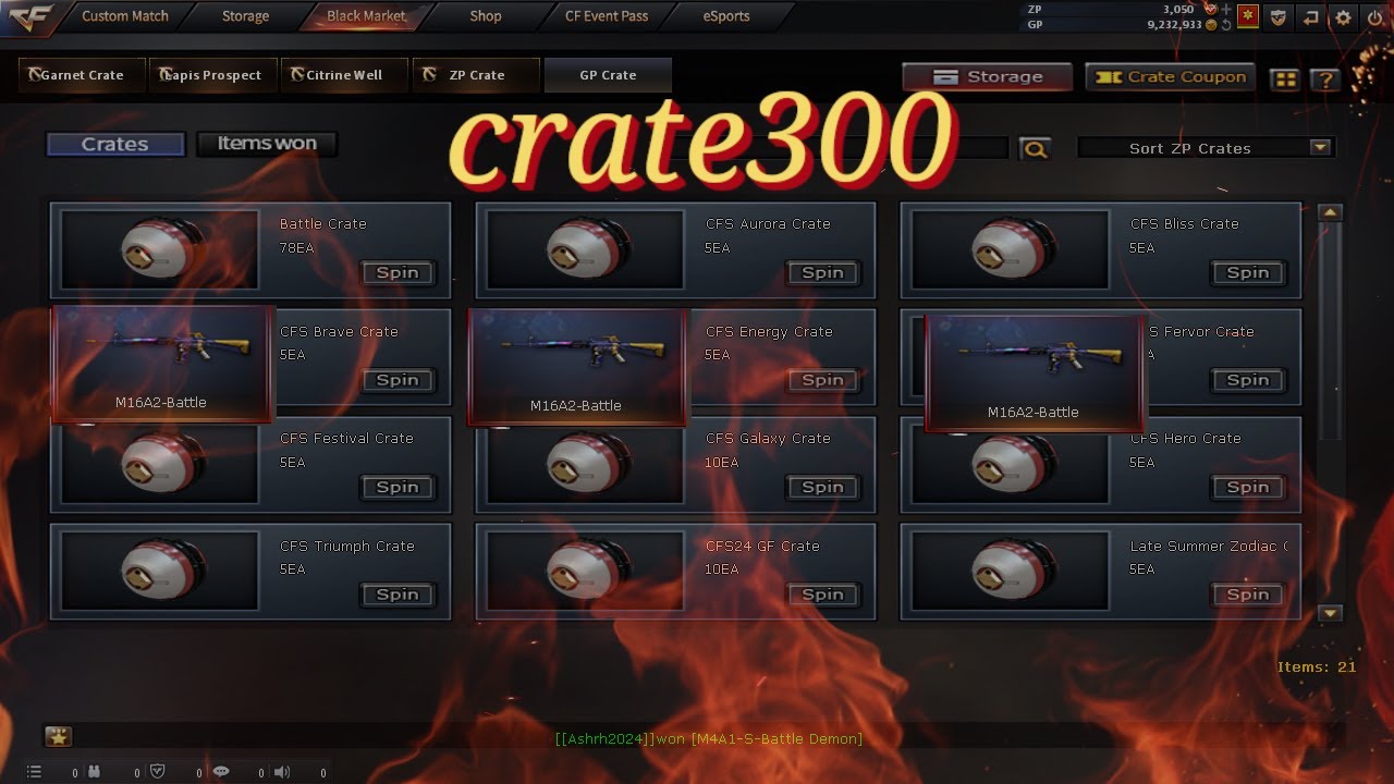 أكبر 5 مفاجآت عند فتح 300 zp crates فى كروس فاير!