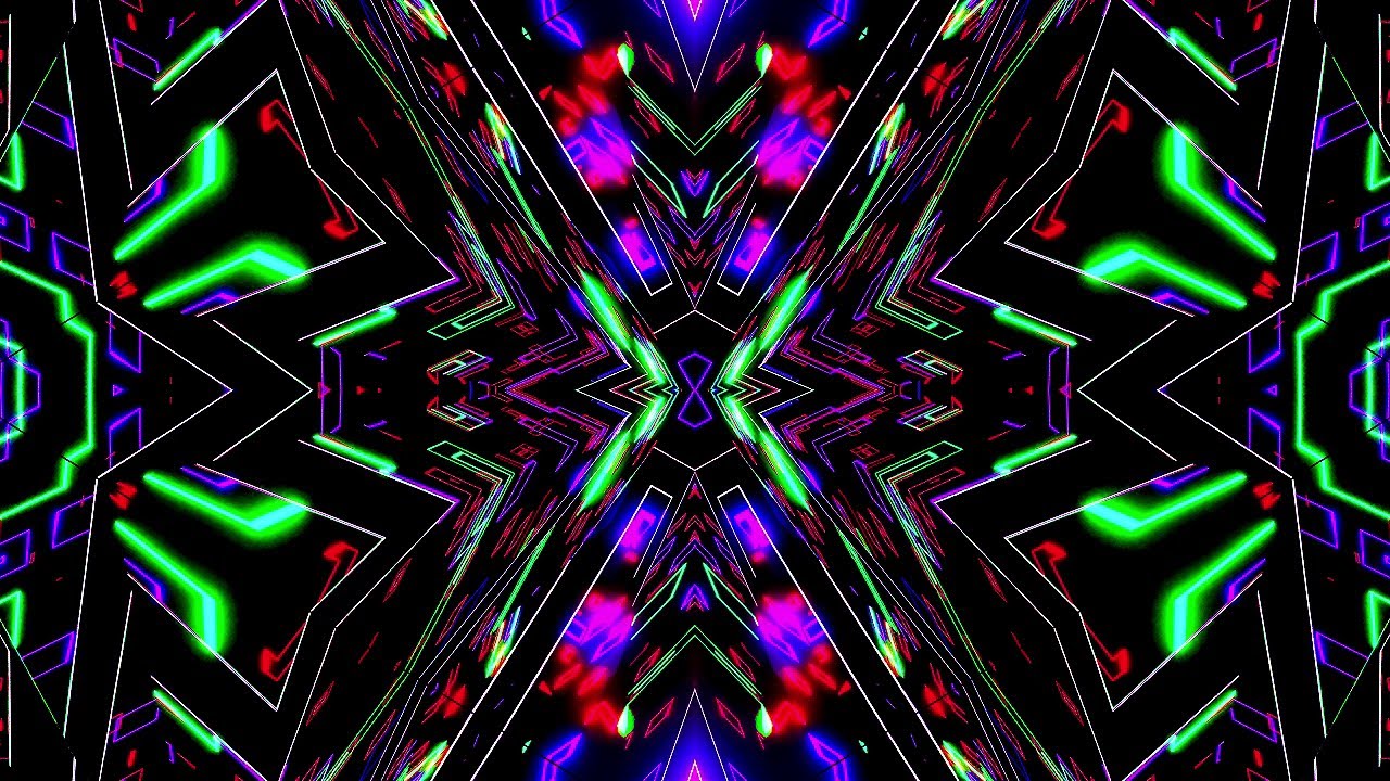 ✨ Psychedelic Kaleidoscope Fractal Loop | 4K Futuristic Neon VJ Background