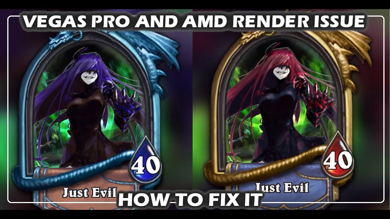 Vegas Pro Render issue ~ AMD GPUs work around. This has been fixed ...