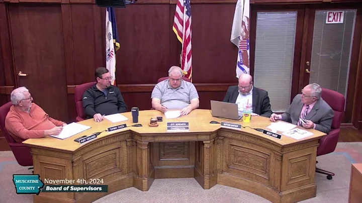 November 4th, 2024 Muscatine County Board Meeting