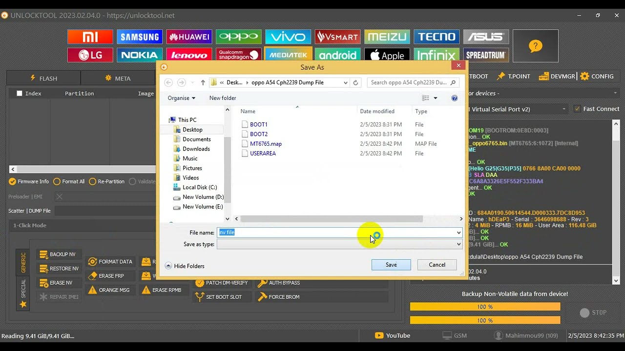 Oppo A54 Cph2239 Dump File/Dump File Dead Boot Repair UnlockTool Read Free Download