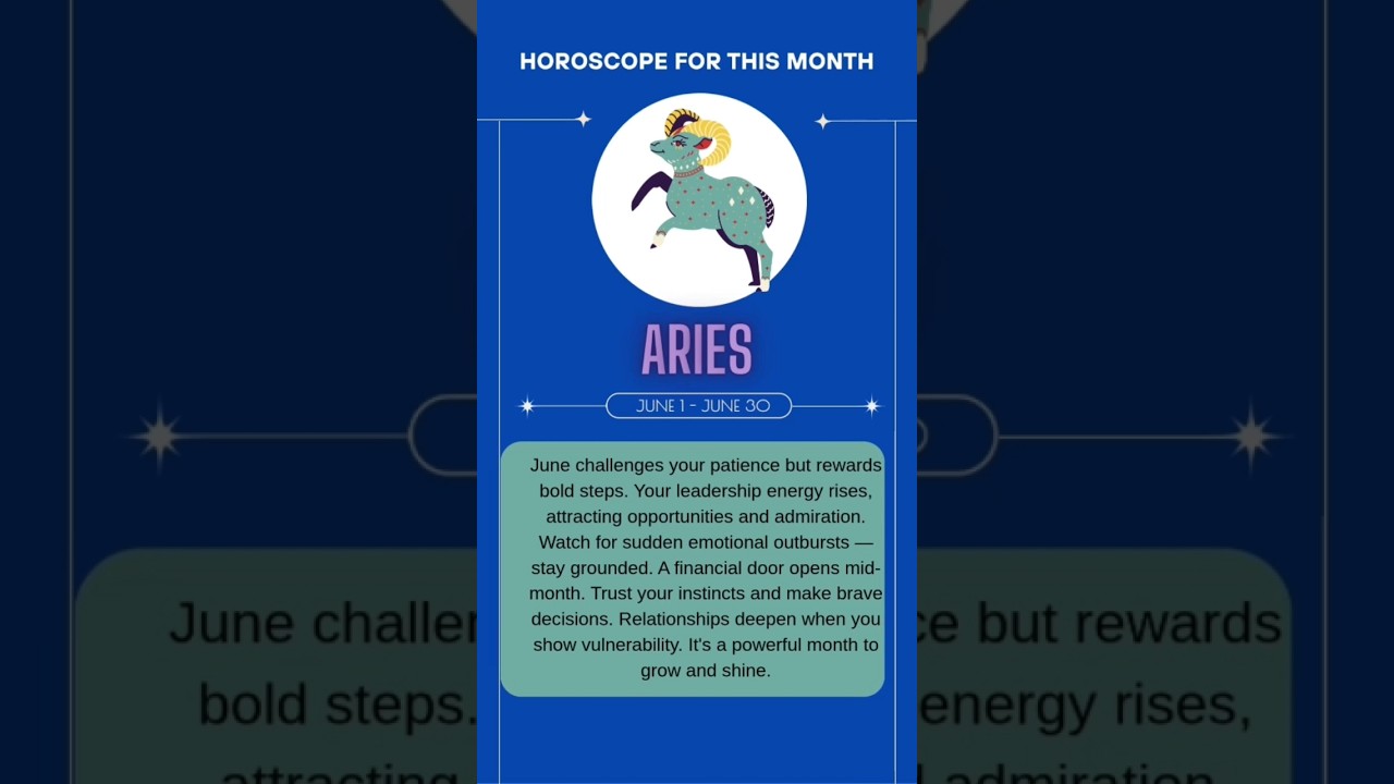 "♈ Aries June 2025 - Big Changes Ahead ! 🔥 Love • Career • Energy " 