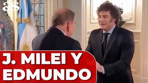 JAVIER MILEI, presidente ARGENTINA, recibe en la CASA ROSADA a EDMUNDO GONZÁLEZ