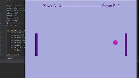 Ping Pong Game written in python