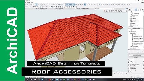 ArchiCAD Beginner Tutorial | Roof Tiles | Roof Accessories | ArchiCAD Goodies