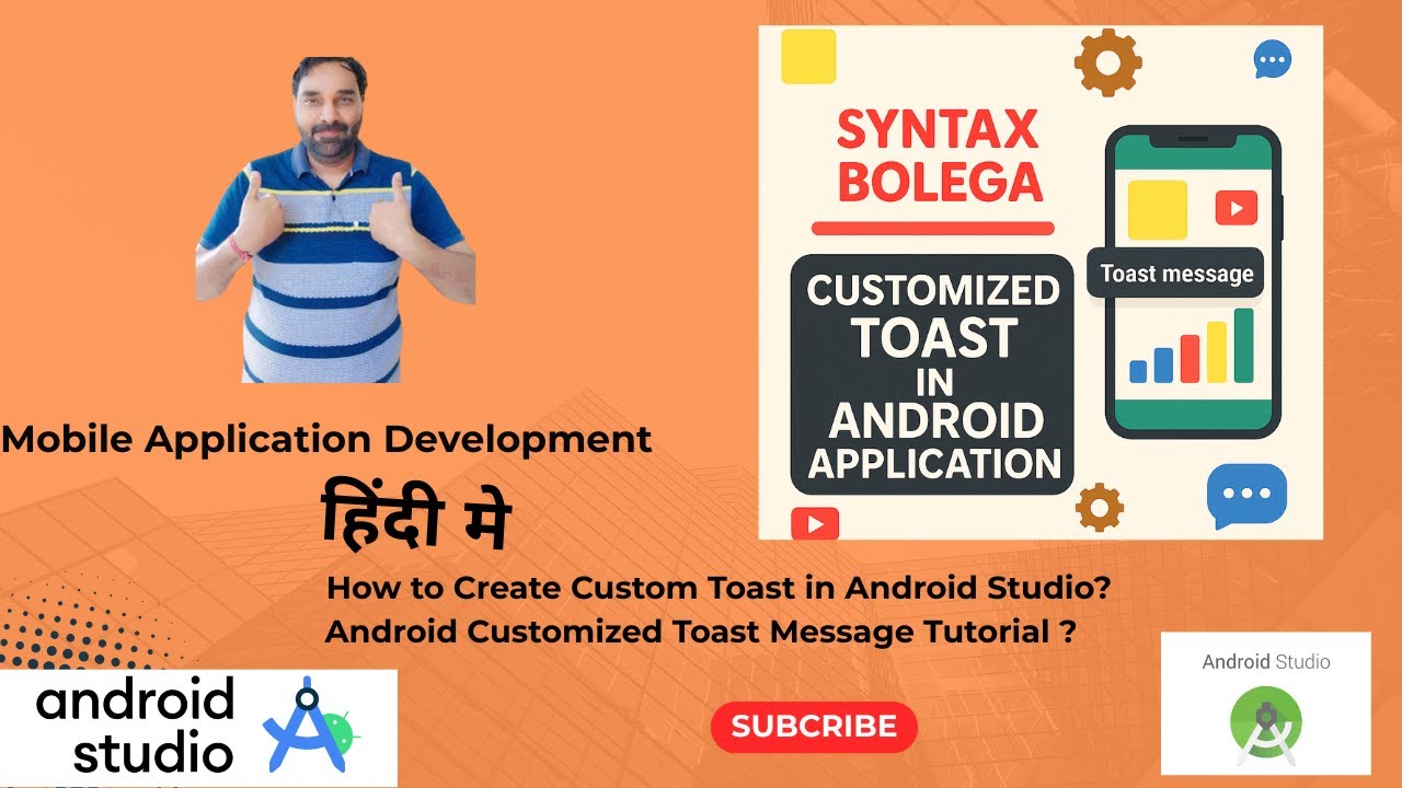 How to Create Custom Toast in Android Studio? | Android Customized ...