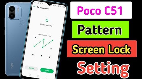 Poco c51 me pattern lock kaise kare/Poco c51 Screen lock setting/how to set pattern lock in poco c51