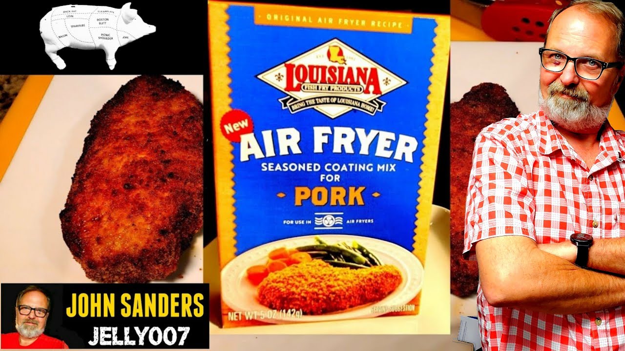 PORK CHOPS AIR FRIED & BATTERED in LOUISIANA AIR FRYER BATTER MIX NINJA FOODI PRO GRILL AIR CRISP