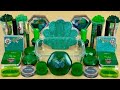 GREEN 🤢SLIME💚. Mixing 💚makeup and glitter into💚 Clear Slime.💚 Satisfying Slime 💚Videos🧝♂️