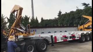 40T/ 37T sidelifter /self loader 40ft container selfloader crane semi trailer