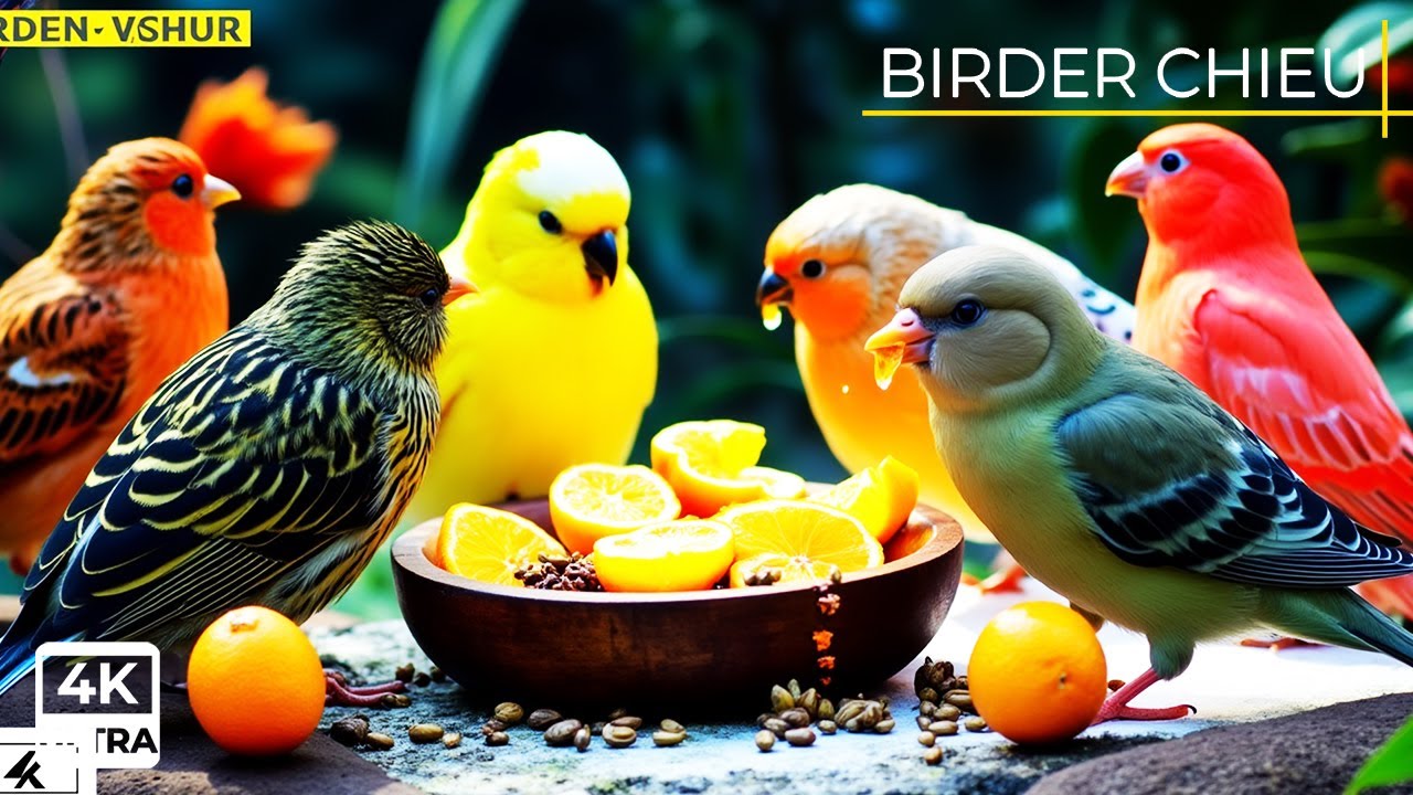 🔴😸 Happy Birds and Squirrels on the Dining Table🕊️🐿️ Live 12 Hours in Ultra HD 😺