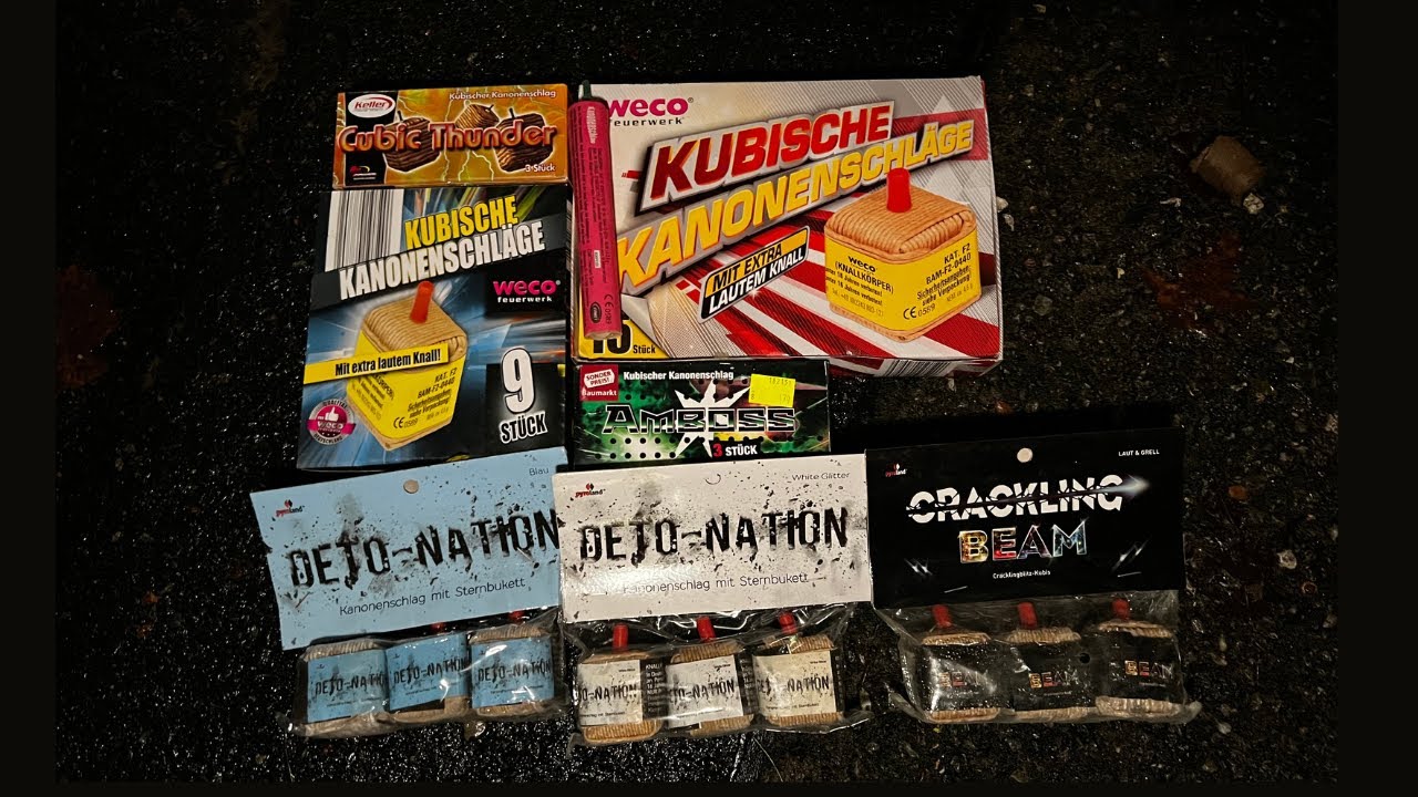 Kubische Kanonenschlag - Vergleich/ Weco-Keller-Pyroland